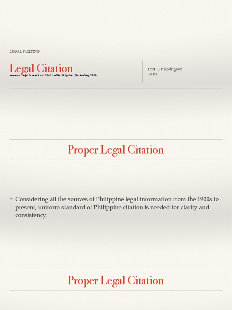 Philippine Legal Citation Guidelines | PDF | Citation | Decree