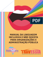 Manual Da Linguagem Inclusiva e Não Sexista para Organizações, Escolas e Administração Pública