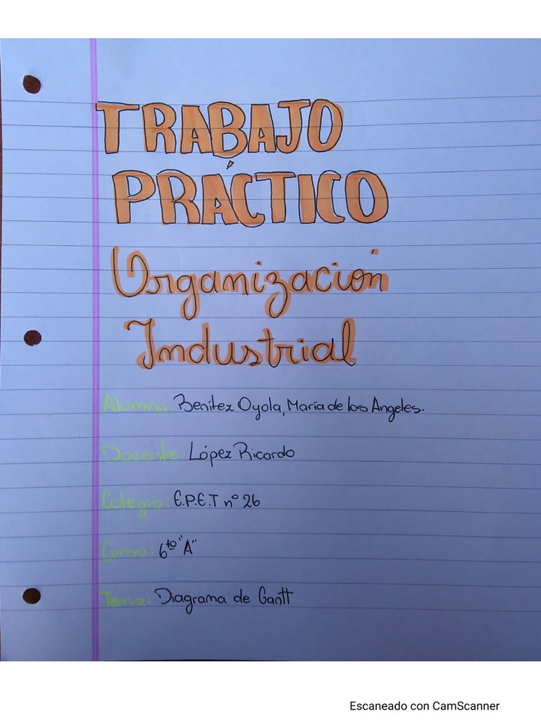 Tp org indutrial diag de gantt pdf