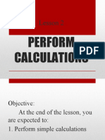 Perform Calculations