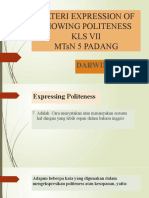 Expression of Showing Politeness