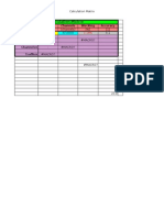 Calculation Matrix: Traffic Channels Blocking Accuracy