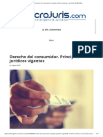 Derecho Del Consumidor. Principios Jurídicos Vigentes - AL DÍA - ARGENTINA