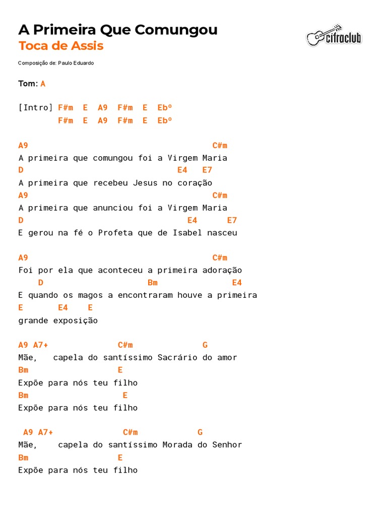 A Primeira Que Comungou | PDF