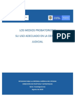 Medios Probatorios y Su Uso Adecuado en La Defensa Judicial