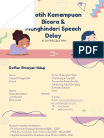 Melatih Kemampuan Bicara Bayi - PPT Materi+Daftar Riwayat Hidup