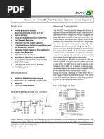 Features General Description: Source and Sink, 2A, Fast Transient Response Linear Regulator