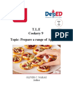 Image Here Tle Cookery 9 Topic Prepare a Range of Appetizers