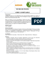 Fiche de Poste Chef-Comptable