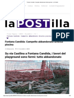 VI - Fontana Candida - Campetto Abbandonato Diventa Piscina - La Postilla