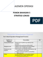 LOKASI MANAJEMEN OPERASI