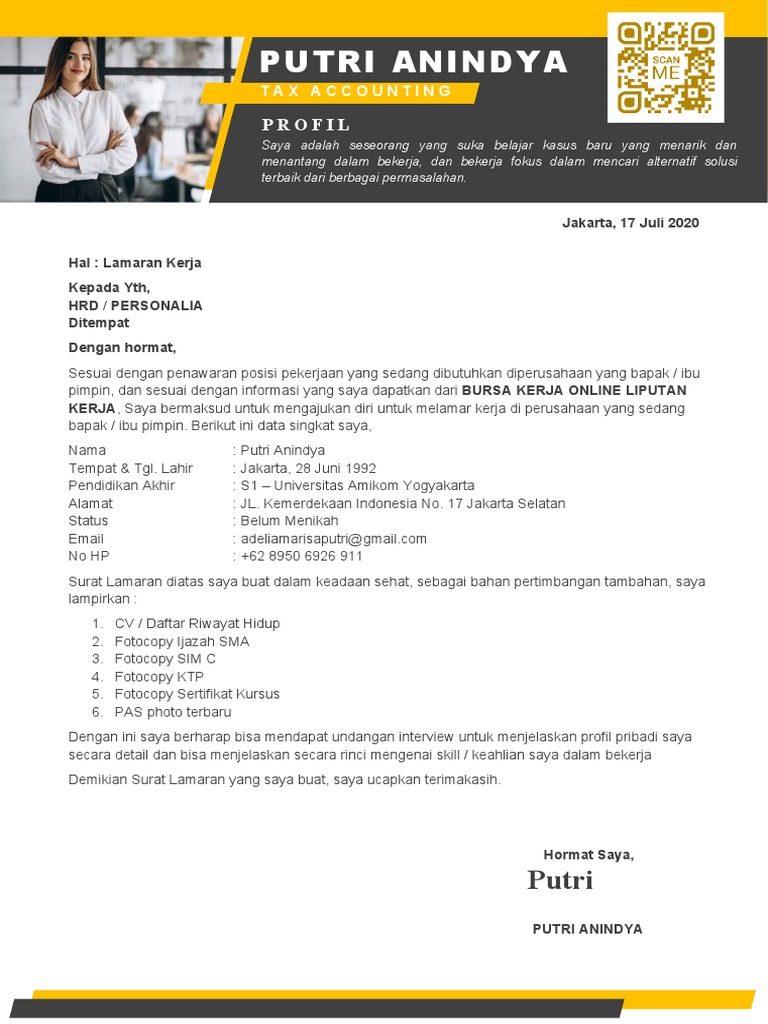 Surat-Lamaran - CV 035 - 5cxutn | PDF