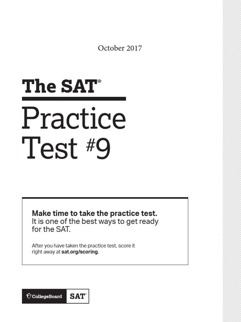 October 2017 SAT Test Practice Test 9 | PDF | Memory | Mental Processes