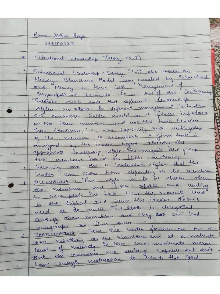 Situational Leadership Theory | PDF