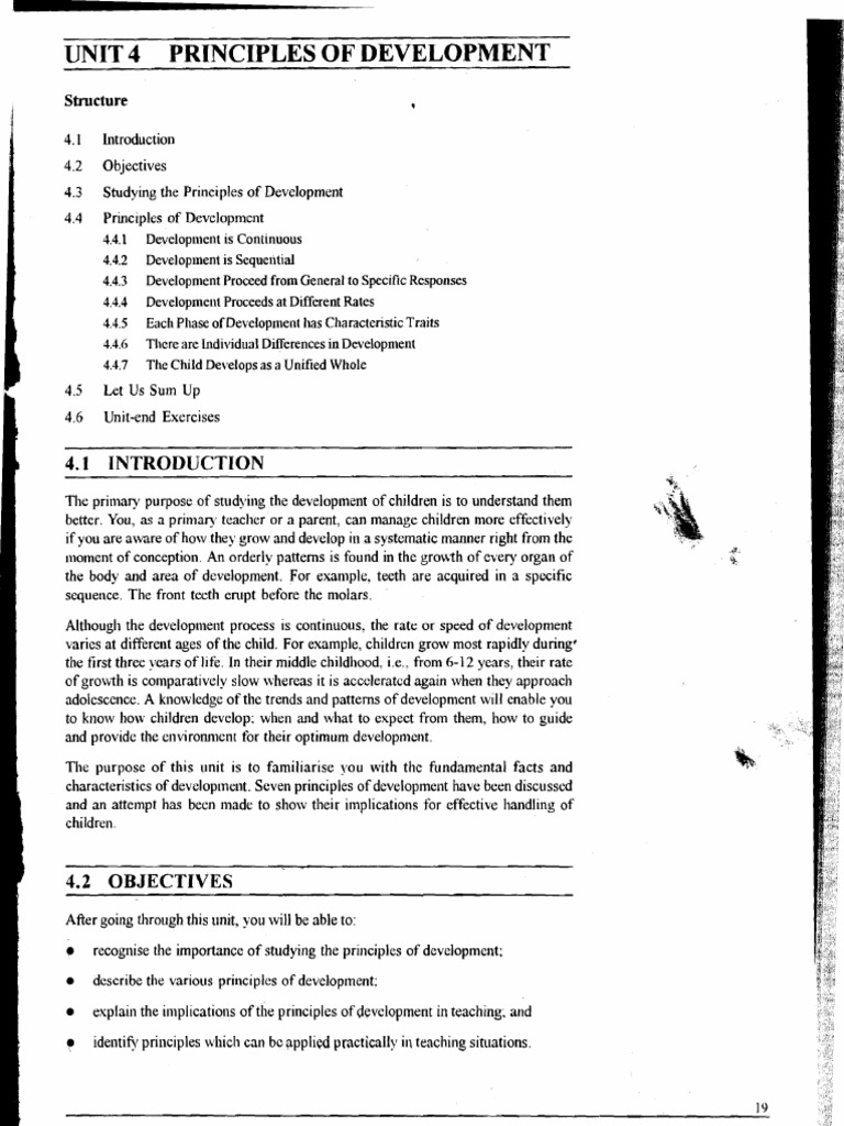 Unit 4 Principles of Development | PDF | Child Development | Adolescence