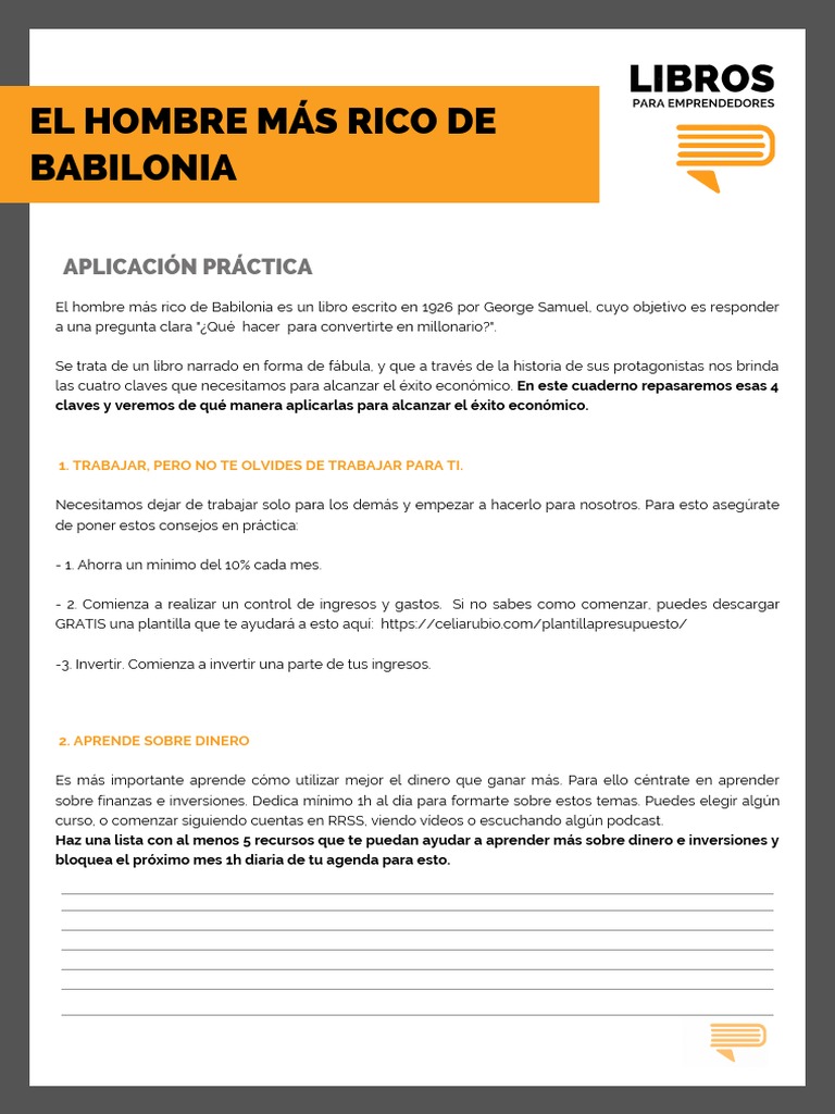 Claves para ser millonario en Babilonia | PDF | Economias