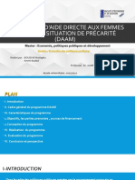 Programme D'AIDE DIRECTE AUX FEMMES (DAAM) FNL