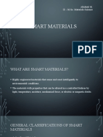 Smart Materials: Abishek M. II - M.Sc. Materials Science 28/08/2017