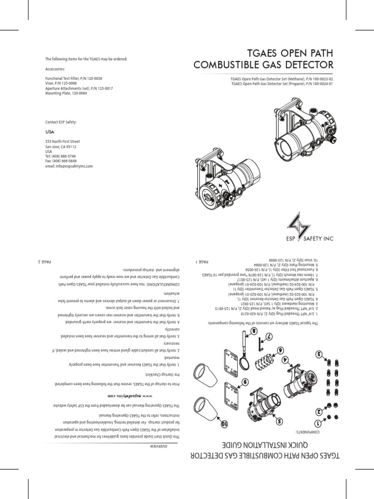 TGAES Gas Detector Installation Guide | PDF | Electrical Connector ...