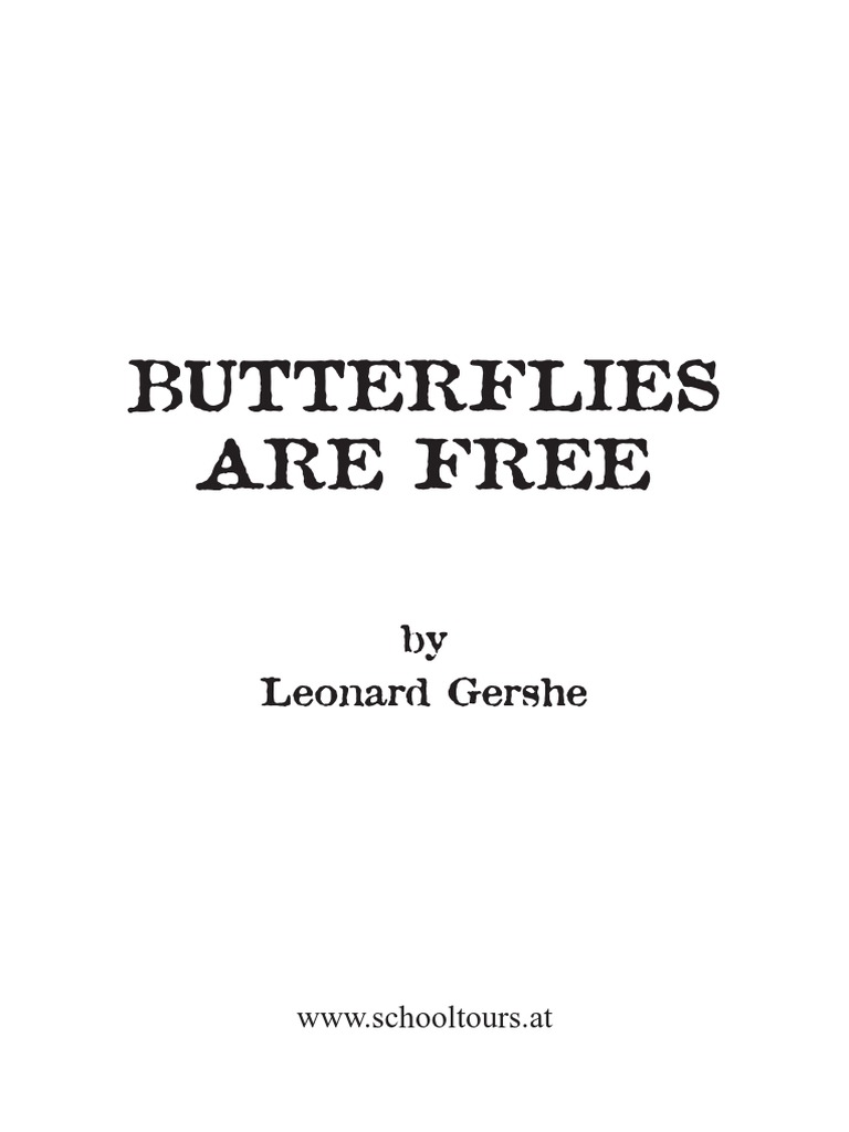 Butterflies Are Free by Leonard Gershe PDF The Importance Of Being