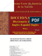 Diccionario Jurídico Inglés-Español y Español-Inglés Wiley-Wiley Law Publications (1993)