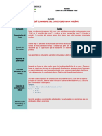 Formato para El Diseño de Un Curso Virtual