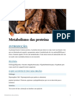 Metabolismo Das Proteina
