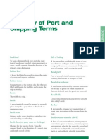 Glossary of Port and Shipping Terms