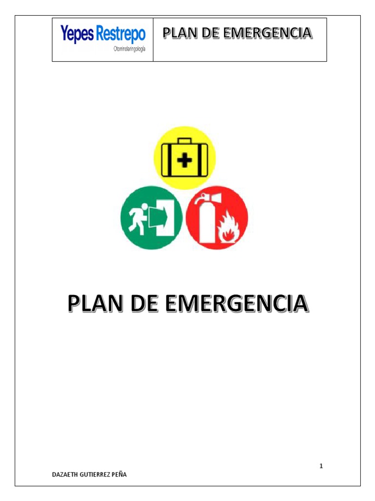 Plan de Emergencia | PDF | Seguridad y salud ocupacional | La seguridad