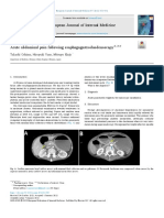 Acute Abdominal Pain Following Esophagogastroduode