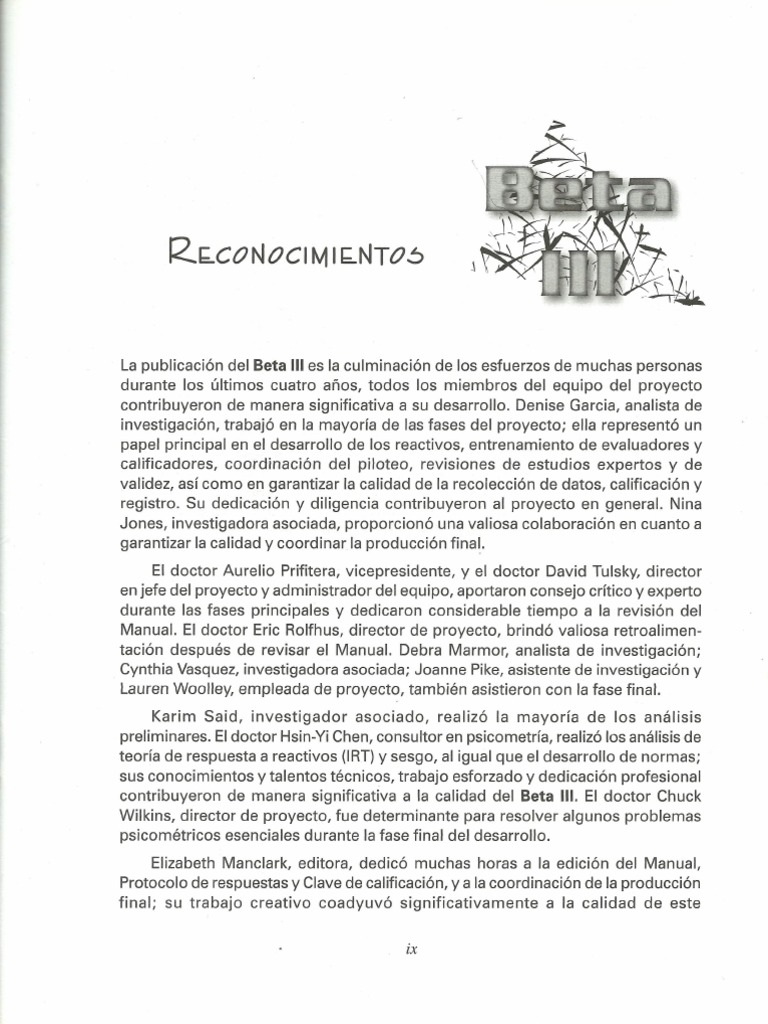 BETA Manual | PDF