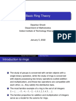 IIT Kharagpur Professor's Introduction to Basic Ring Theory