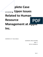 A Complete Case Study Upon Issues Related To Human Resource Management at Apple Inc