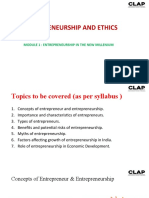 Entrepreneurship N Ethics Module1