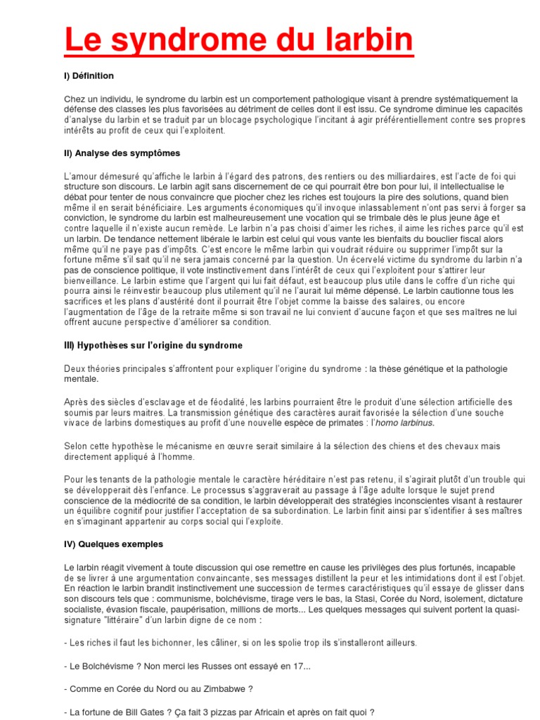 Comprendre le syndrome du larbin | PDF | Inégalité sociale ...