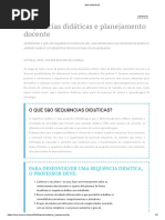 Sequências Didáticas e Planejamento