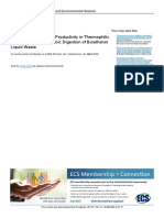 Comparison of Biogas Productivity in Thermophilic and Mesophilic Anaerobic Digestion of Bioethanol Liquid Waste