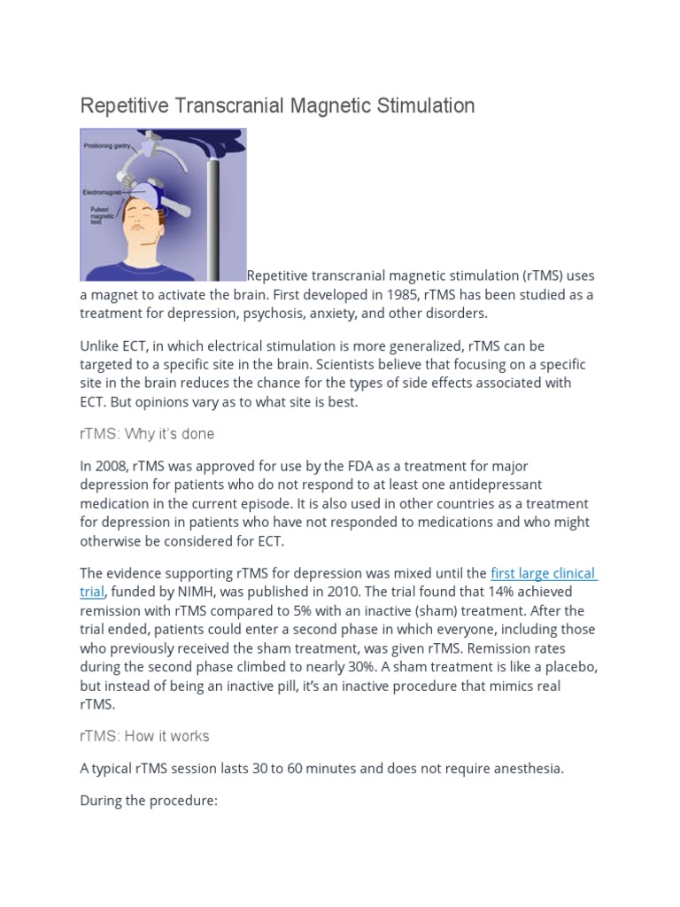 Repetitive Transcranial Stimulation PDF Major Depressive