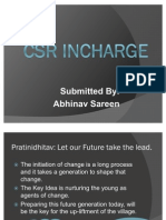 CSR Incharge Abhinav Sareen