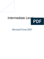 Sample Excel 2007 Intermediate Manual
