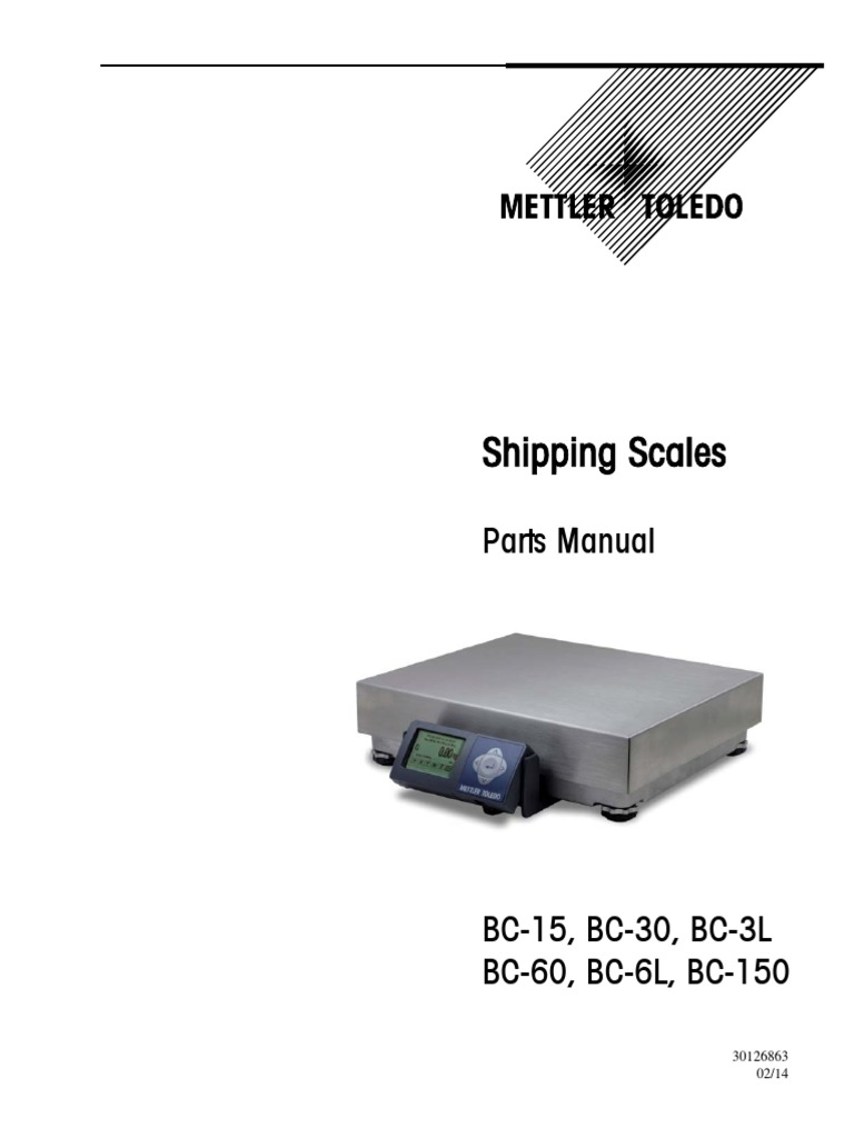 Shipping Scales: Parts Manual | PDF | Manufactured Goods | Equipment