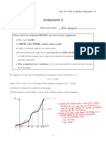 Assignment 2: SHOW ALL WORK, Clearly and in Order