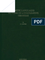 Lipinski-Semitic Languages - Outline of A Comparative Grammar