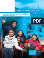 Resumen Ejecutivo - Situación de Niñas, Niños y Adolescentes en El Perú