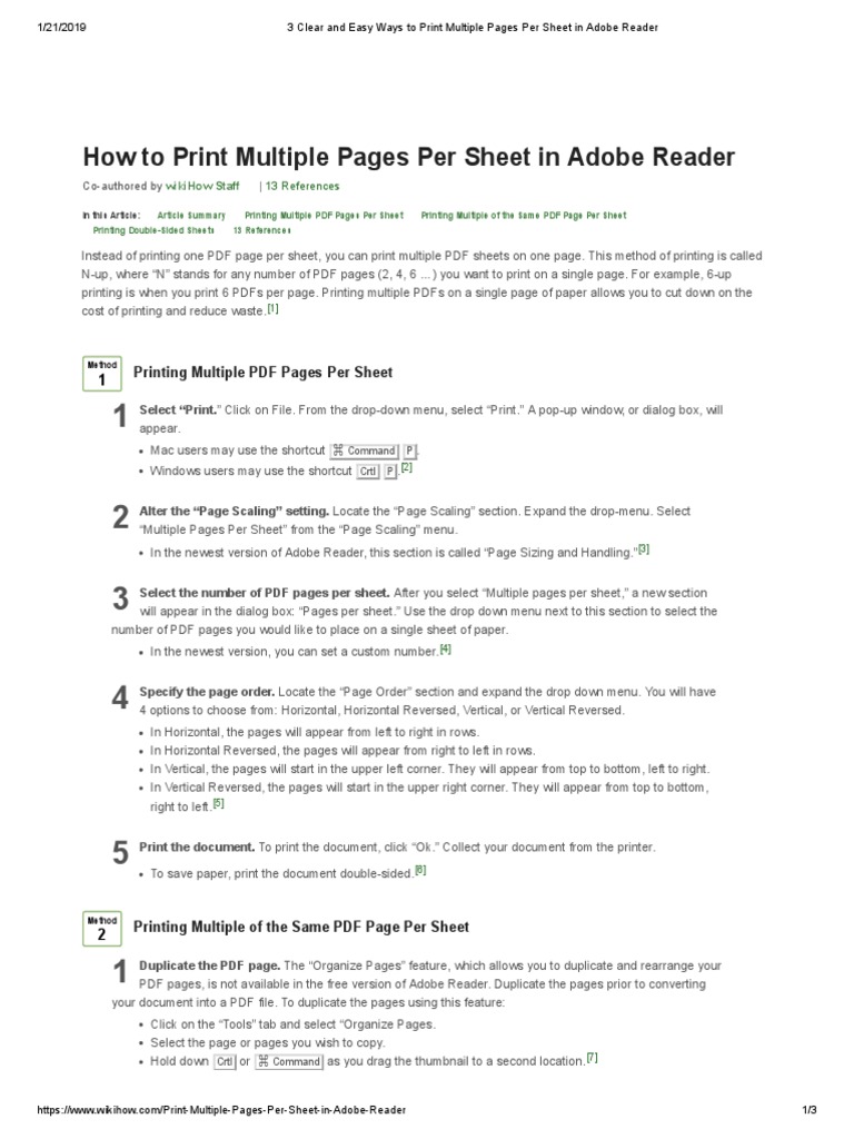 3 Clear and Easy Ways To Print Multiple Pages Per Sheet in Adobe Reader
