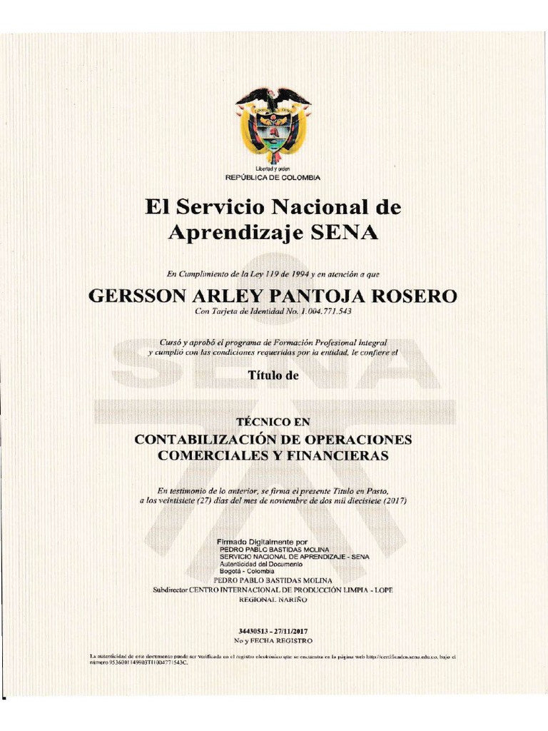 Sena Diploma PDF