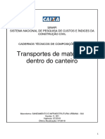 SINAPI CT MT3 TRANPORTE DE MATERIAIS CANTEIRO v001