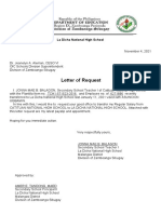 Letter of Request: La Dicha National High School