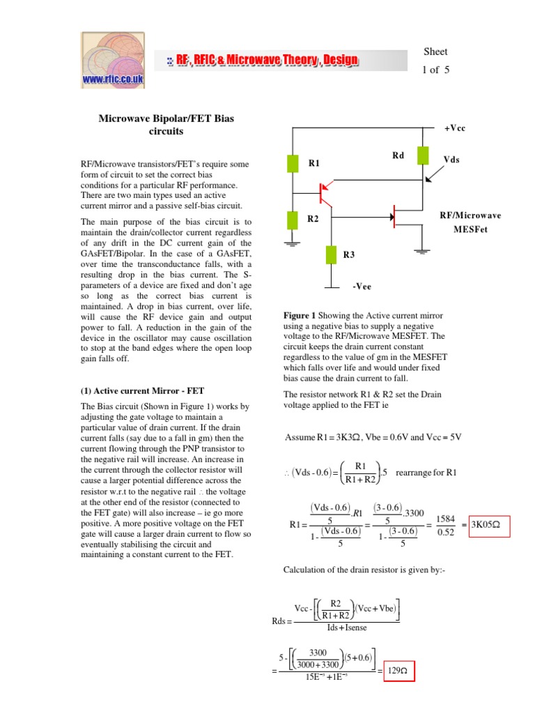 Bias Circuits PDF Field Effect Transistor Inductor