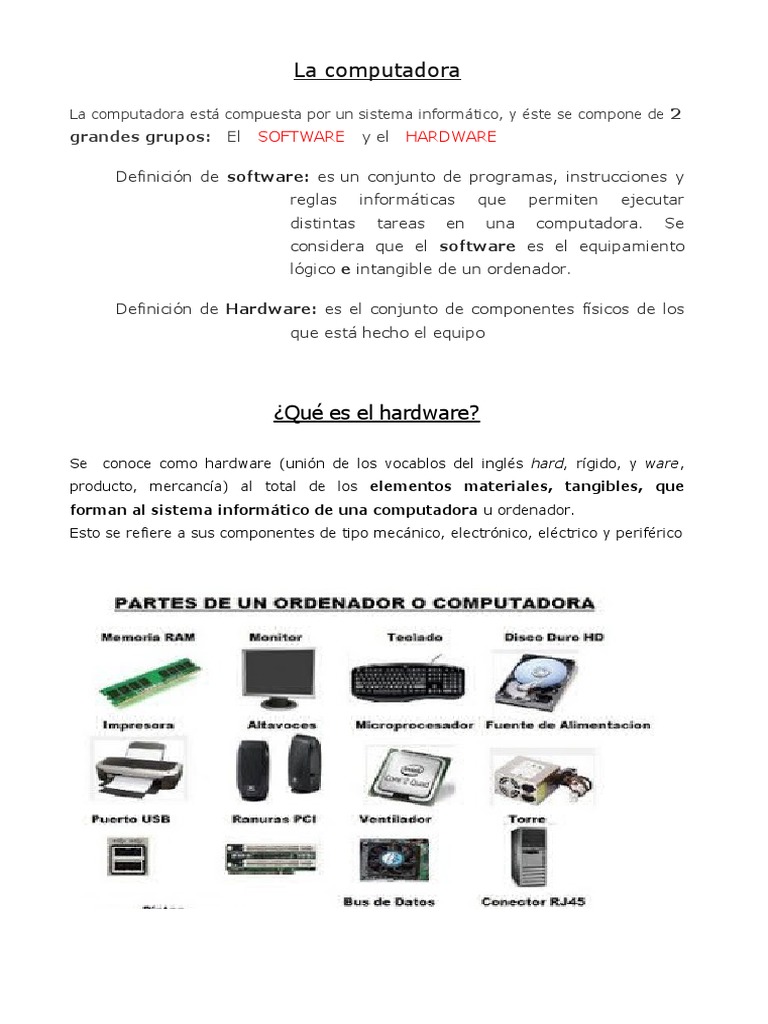 Hardware | PDF | Hardware de la computadora | Periférico
